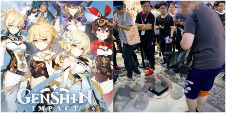 angry gamer destroys PS4 over Genshin Impact